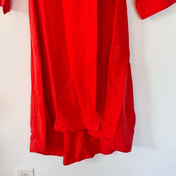 Soft Surroundings Belted Wrap Hi Low Orange Dress Sz XL - Picture 5 of 12